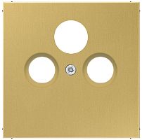 Лицевая панель Jung LS990 metal для 3-м. розетки TV+R+SAT латунь картинка